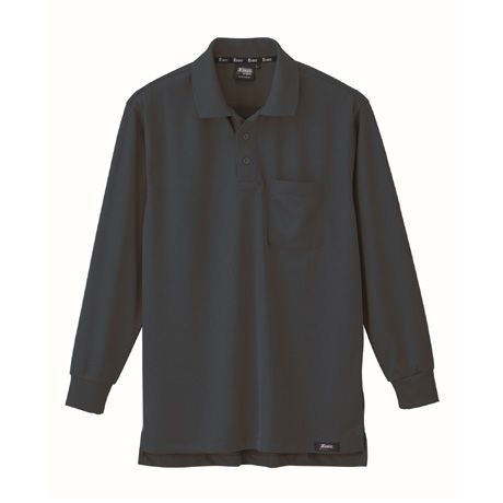 ハニカムメッシュ長袖ポロシャツ【6121-XEB】 603.アラスカグリーン