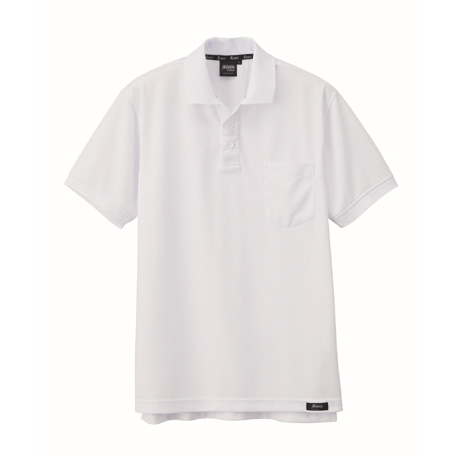 ハニカムメッシュ半袖ポロシャツ【6122-XEB】 32.シロ