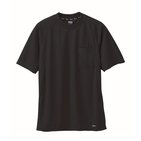 吸汗速乾半袖Tシャツ【6124-XEB】 90.クロ