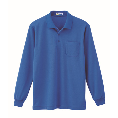 帯電防止長袖ポロシャツ【6130-XEB】 40.ブルー