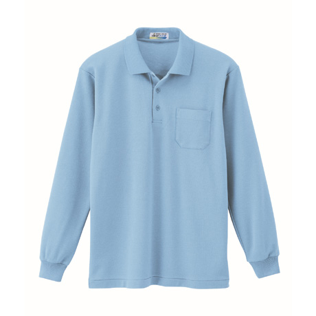 帯電防止長袖ポロシャツ【6130-XEB】 42.サックス