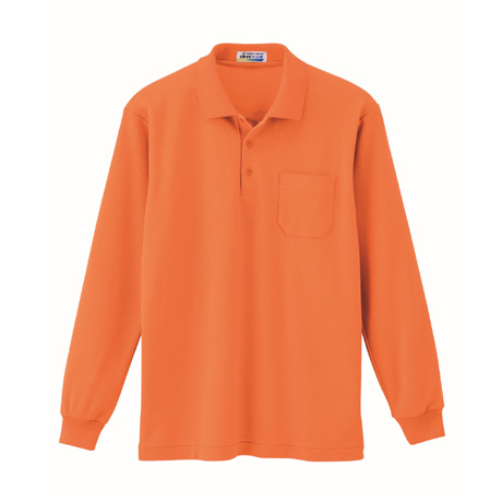 帯電防止長袖ポロシャツ【6130-XEB】 82.オレンジ