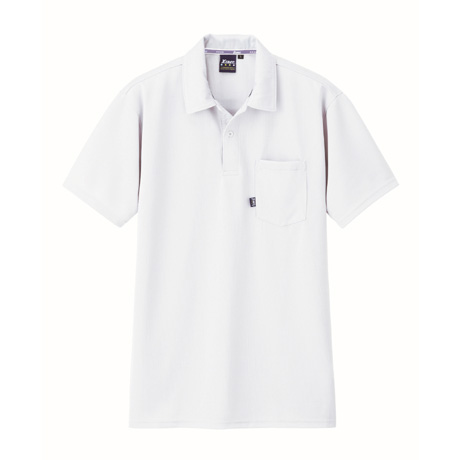 ストレッチ半袖ポロシャツ【6140-XEB】 32.シロ