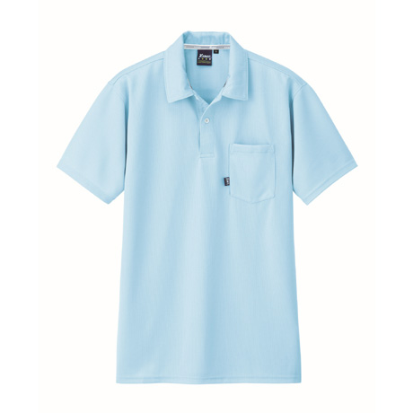 ストレッチ半袖ポロシャツ【6140-XEB】 42.サックス