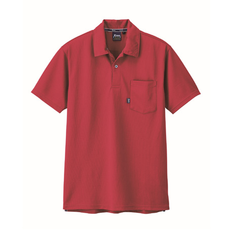 ストレッチ半袖ポロシャツ【6140-XEB】 71.レッド