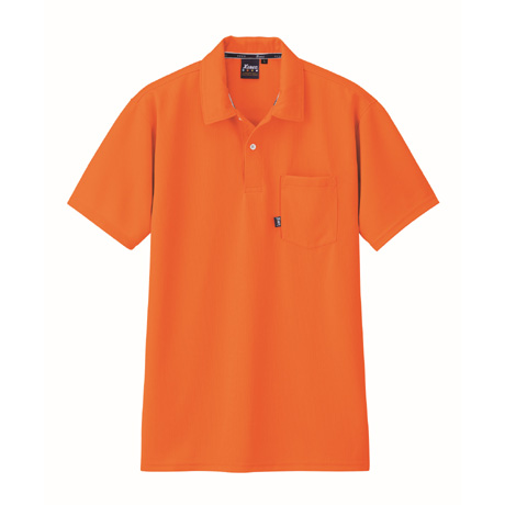 ストレッチ半袖ポロシャツ【6140-XEB】 82.オレンジ