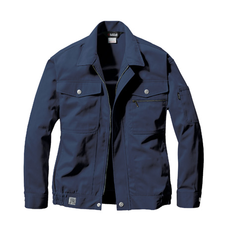 エコ長袖ブルゾン【615-BAT】 3.ネイビー