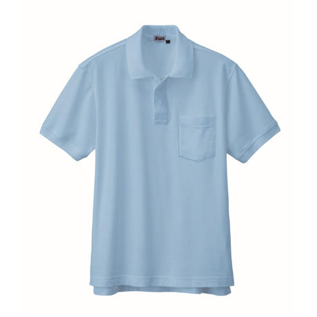 ストレッチ半袖ポロシャツ【6170-XEB】 42.サックス