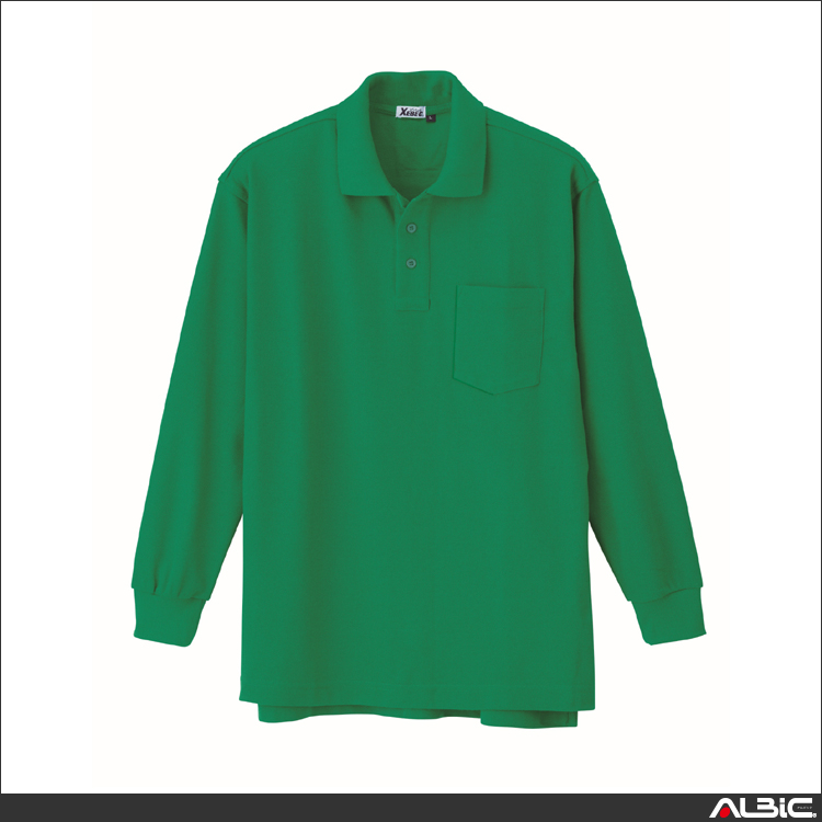 ストレッチ長袖ポロシャツ【6175-XEB】 商品写真