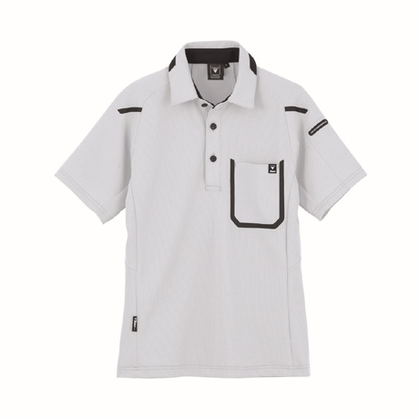 UVカットカラー半袖ポロシャツ【6190-XEB】 22.シルバーグレー