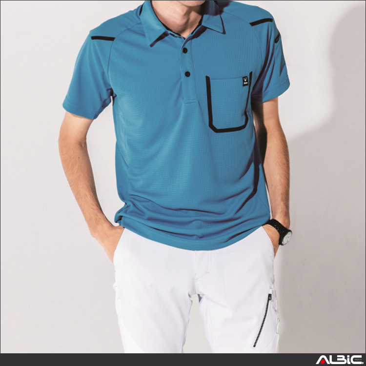 UVカットカラー半袖ポロシャツ【6190-XEB】 商品写真