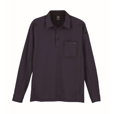 UVカットカラー長袖ポロシャツ【6195-XEB】 10.コン