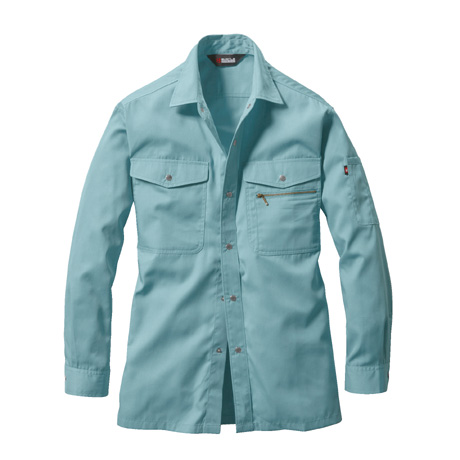 エコ長袖シャツ【620-BAT】 4.ミストブルー