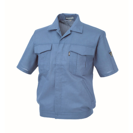 高通気性清涼素材半袖ブルゾン【6251-XEB】 40.ブルー