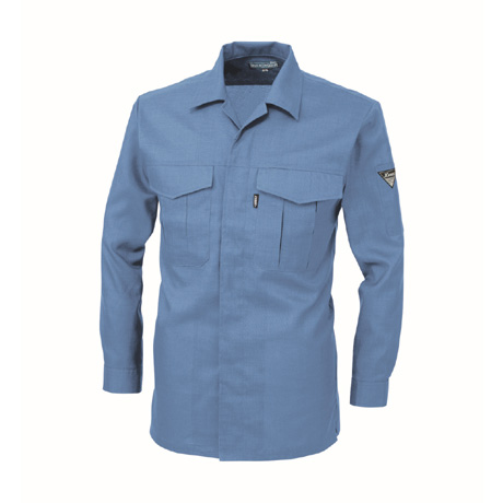 高通気性清涼素材長袖シャツ【6253-XEB】 40.ブルー