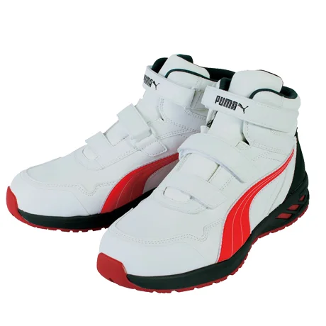 PUMA プーマ 安全靴 ライダー2.0 ミッド ホワイト×レッド 【633560-UNW】 