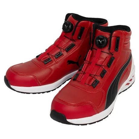 PUMA プーマ 安全靴 ライダー2.0 ディスクミッド レッド 【633580-UNW】 