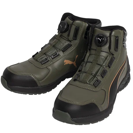 PUMA プーマ 安全靴 ライダー2.0 ディスクミッド オリーブ 【633580-UNW】 