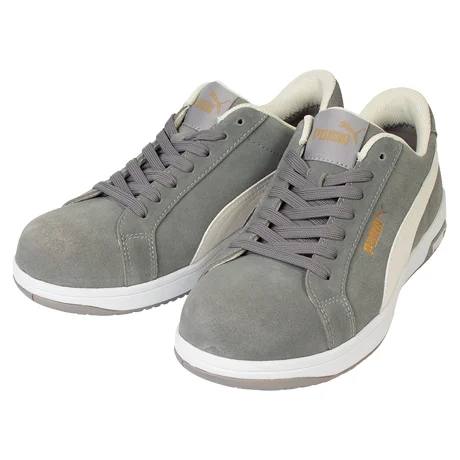 PUMA プーマ 安全靴 アイコニック ロー グレー 【642030-UNW】 