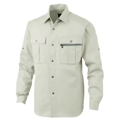 作業服 長袖シャツ アイボリー 【655-BBO】 
