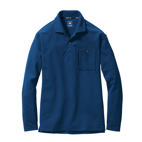 消臭長袖ポロシャツ【665-BAT】 3.ネイビー