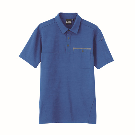 消臭テープ付き半袖ポロシャツ【6670-XEB】 46.ロイヤルブルー