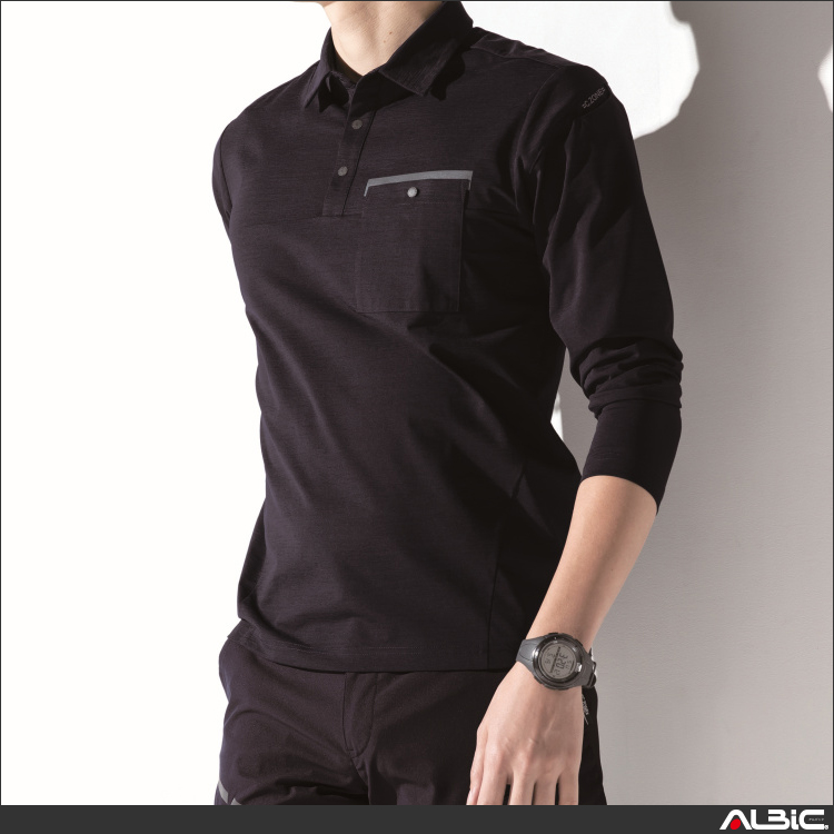 消臭テープ付き長袖ポロシャツ【6675-XEB】 商品写真