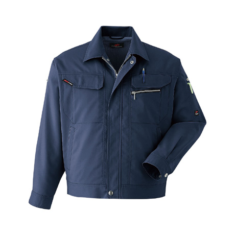 防汚加工長袖ブルゾン【6802-ASC】 7.ネイビー