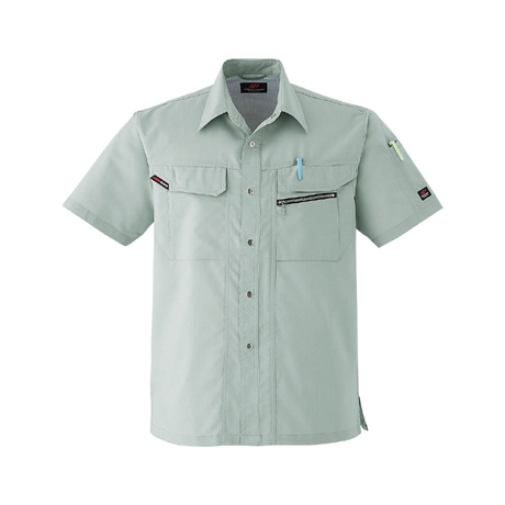 防汚加工半袖シャツ【6803-ASC】 4.オリーブ