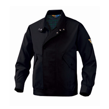 カラー長袖ブルゾン【704-XEB】 90.クロ