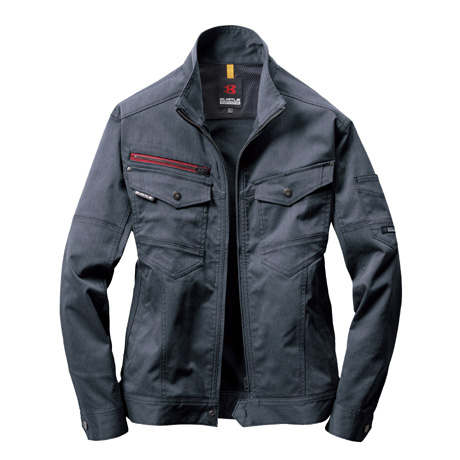 SDGｓ対応ジャケット【7051-BAT】 45.インディゴ(杢)