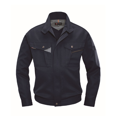 防汚加工長袖ブルゾン【7061-BAT】 3.ネイビー