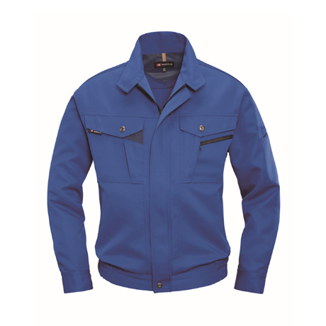 防汚加工長袖ブルゾン【7061-BAT】 42.ロイヤルブルー