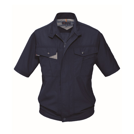 防汚加工半袖ブルゾン【7062-BAT】 3.ネイビー