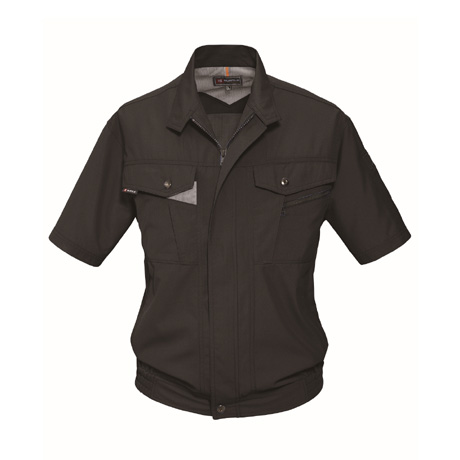 防汚加工半袖ブルゾン【7062-BAT】 35.ブラック