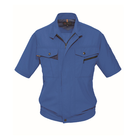 防汚加工半袖ブルゾン【7062-BAT】 42.ロイヤルブルー