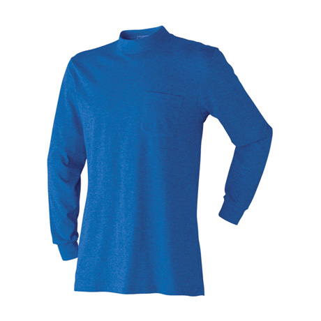 胸ポケット付き長袖Tシャツ【707015-ATK】 08.ブルー