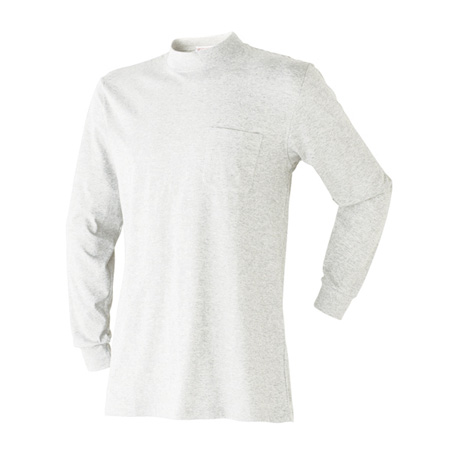 胸ポケット付き長袖Tシャツ【707015-ATK】 09.ホワイト