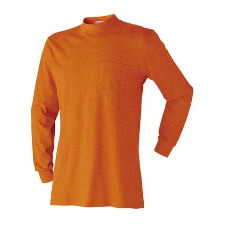 胸ポケット付き長袖Tシャツ【707015-ATK】 17.オレンジ