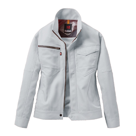 裏綿レディースジャケット【7088-BAT】 5.シルバー