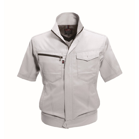 形態安定半袖ジャケット【7092-BAT】 5.シルバー