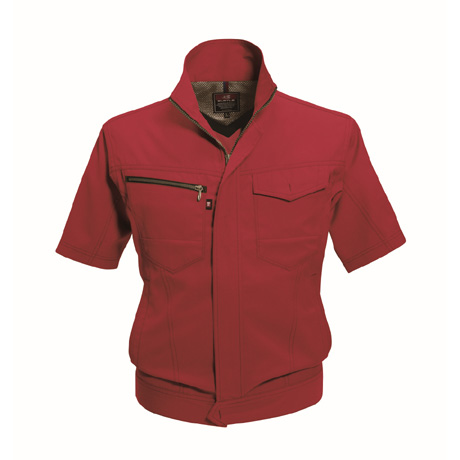 形態安定半袖ジャケット【7092-BAT】 86.レッド