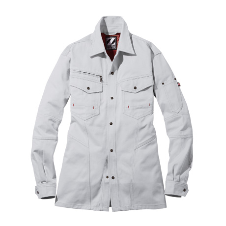 Z-DRAGON抗菌消臭長袖シャツ【71204-JIC】 C036.シルバー