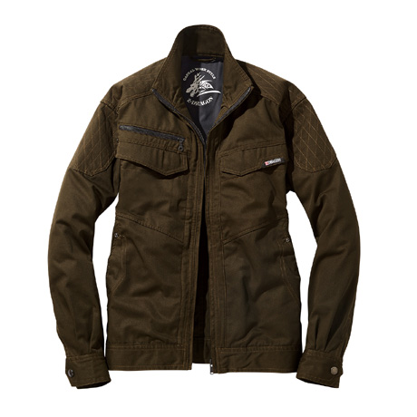 Z-DRAGON刺し子付きジャンパー【71400-JIC】 C009.オリーブ