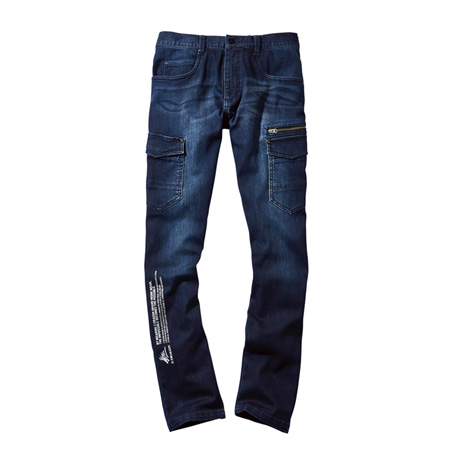 Z-DRAGONデニムストレッチノータックカーゴパンツ【72302-JIC】 C143.インディゴ