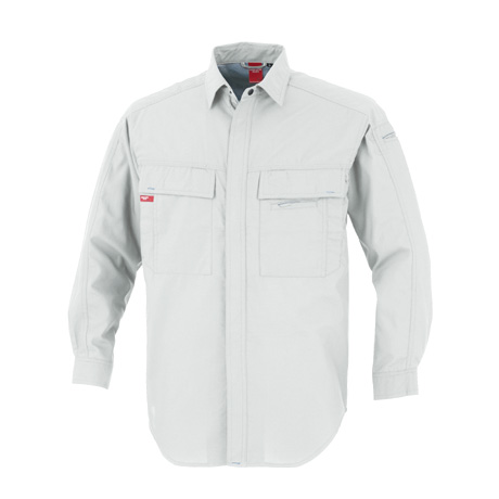 清涼素材長袖アクトシャツ【74704-OKH】 C4.シルバーグレー