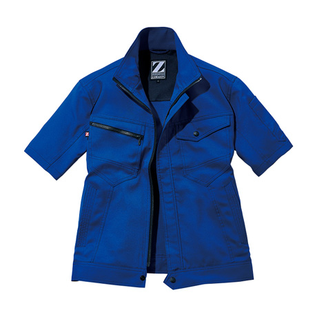 帯電防止シンプルワーク半袖ジャンパー【75310-JIC】 C080.ロイヤルブルー