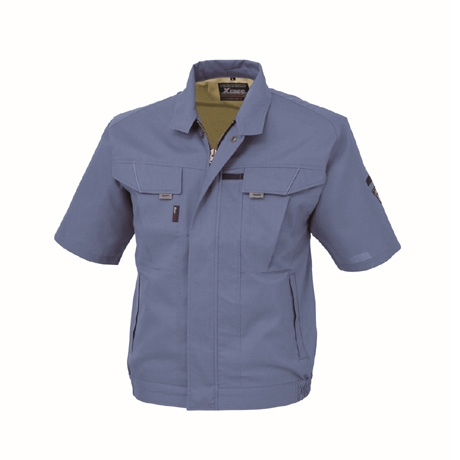 バンザイカット半袖ブルゾン【7561-XEB】 40.ブルー