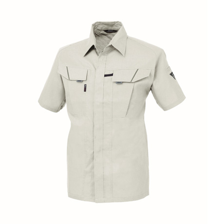 バンザイカット半袖シャツ【7562-XEB】 22.シルバーグレー