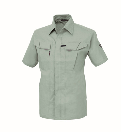 バンザイカット半袖シャツ【7562-XEB】 61.モスグリーン